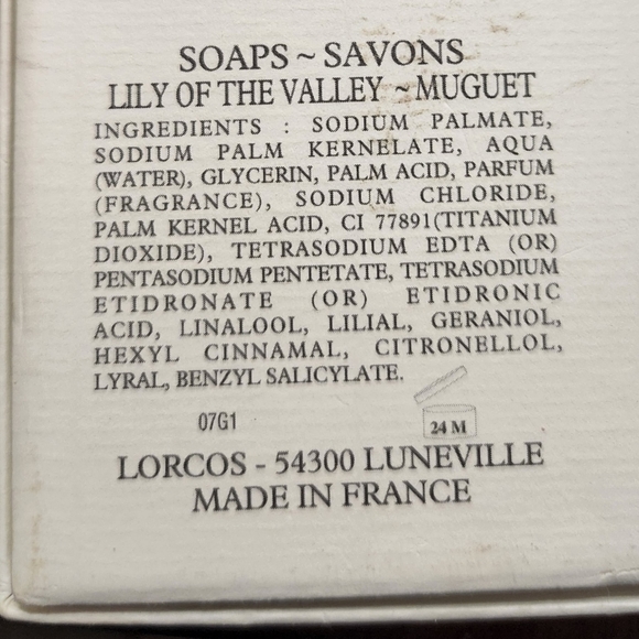 Lily of the Valley Soaps, Net Weight 3 x 5.25 oz, Made in France, - Picture 9 of 10